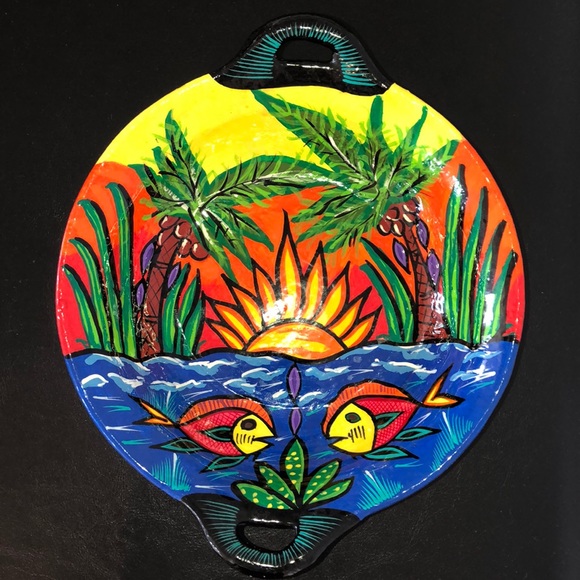 Hand painted bowl - island motif. Multi-purpose - Picture 1 of 5